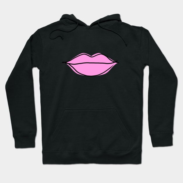 Hot Pink Lips, Sketch Hoodie by OneThreeSix